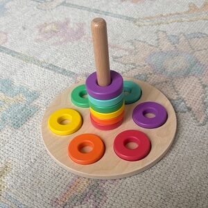 Vibrant Wooden Stacking Ring Set for Kids
